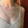 Alternating Silver Tone Link Chain Necklace