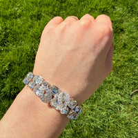 Round & Emerald Cut Crystal Eisenberg Bracelet