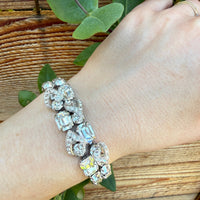 Sparkling Two Row Crystal Bracelet by Eisenberg