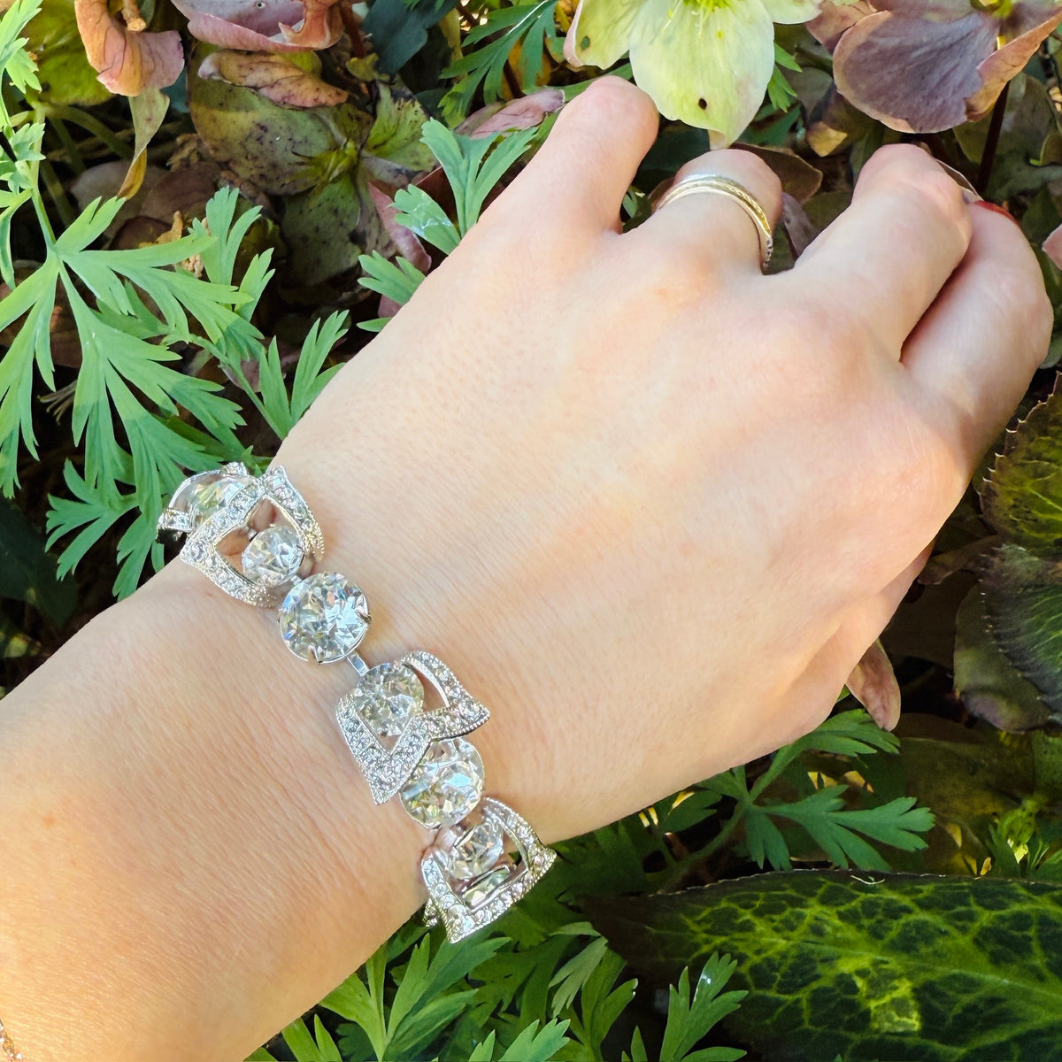 Brilliant Swarovski Crystal Bracelet Signed Eisenberg
