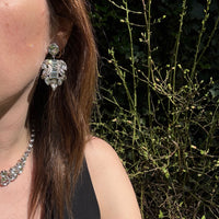 Unusual Crystal Chandelier Earrings by Eisenberg