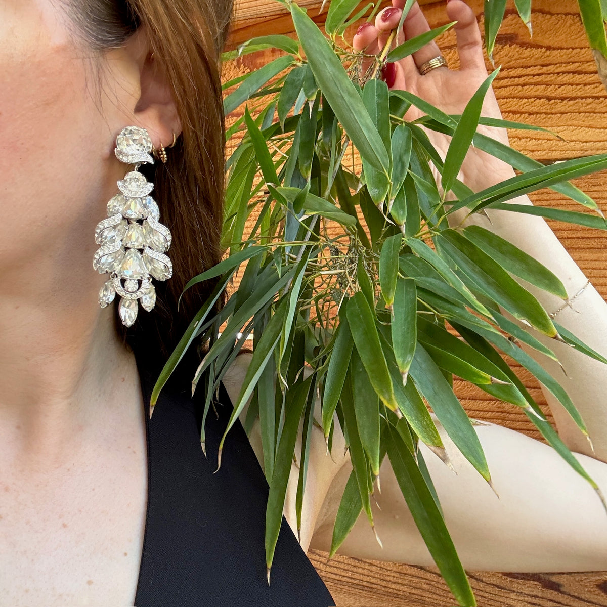 Spectacular Eisenberg Shoulder Duster Crystal Earrings