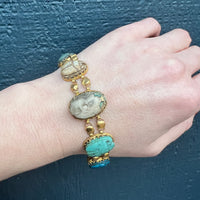 Gold Bracelet Set with Ancient Scarabs
