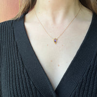 Amethyst Cabochon in Arts & Crafts Necklace