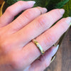 Voluptuous 18k Gold Band with Solitaire Diamond