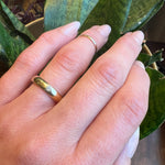 Buttery 18k Gold Band with Single Sparkling Diamond