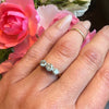 Classic English Diamond Trilogy Ring in 18ct & Platinum