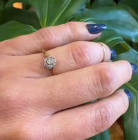 Diamond Flower Cluster Ring