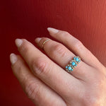 Pretty Posy Turquoise & Pearl Edwardian Ring