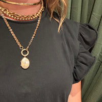 Mellow 9ct Gold Locket with Star Set Diamond