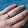 Precise Carved Deco Pattern NOS Gold Band