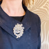 Exuberant Eisenberg Ice Crystal Corsage Brooch