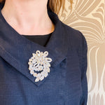 Exuberant Eisenberg Ice Crystal Corsage Brooch