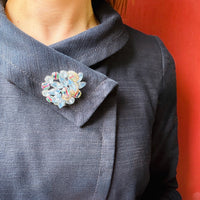 Fabulous Eisenberg Brooch with Watermelon Crystals