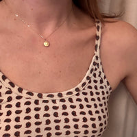 Tiny Round Locket with Engraved Heart