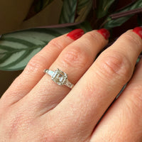 Gorgeous Asscher Cut Diamond in Platinum Engagement Ring