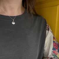 Capital "L" Small Round Silver Locket