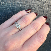 Classic 1ct Diamond Platinum 1940's Engagement Ring