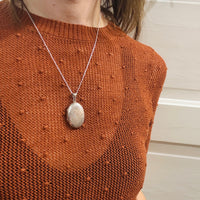 Large Engraved Sterling Silver Oval Locket