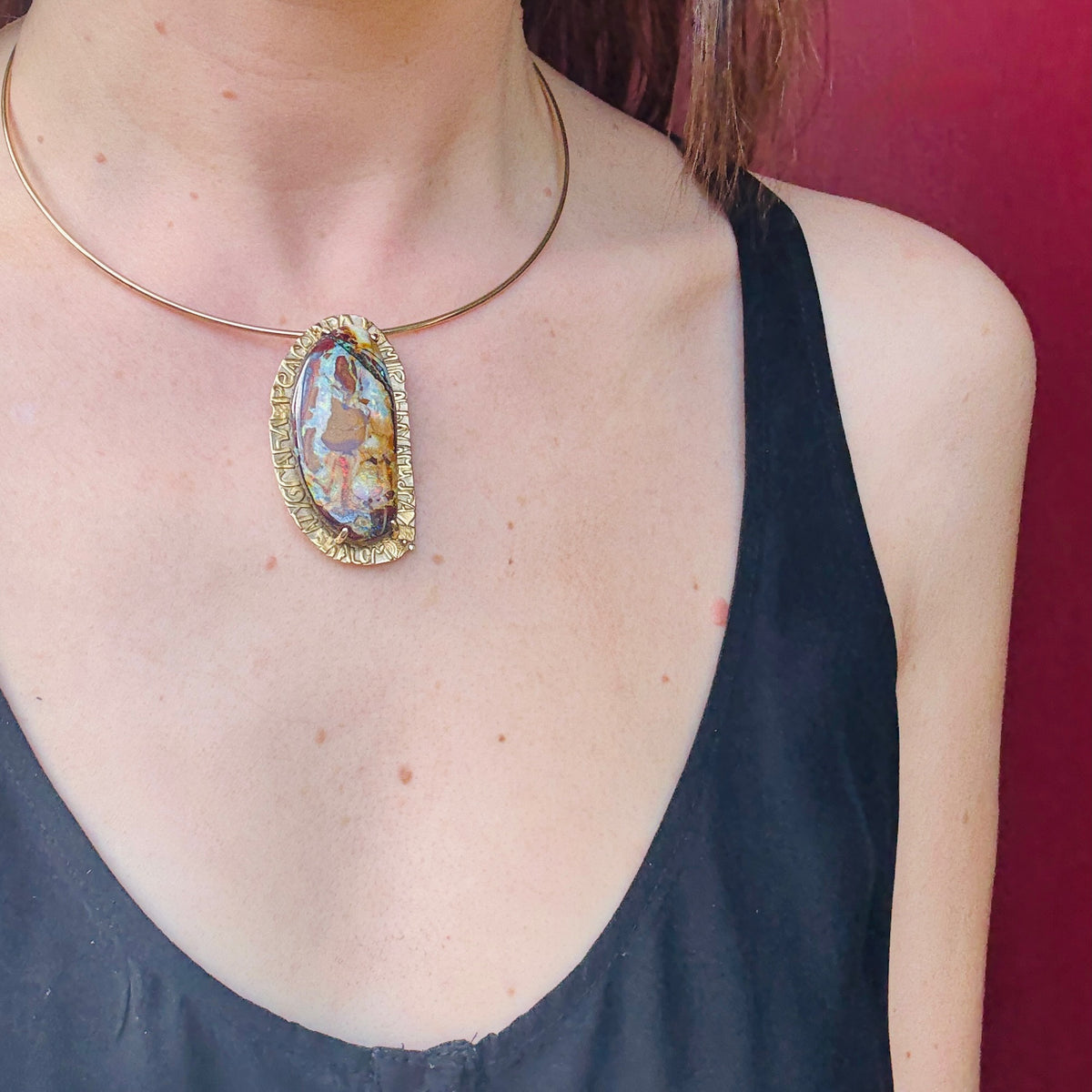 Marianne Hunter: A Woman Stands for Peace Necklace