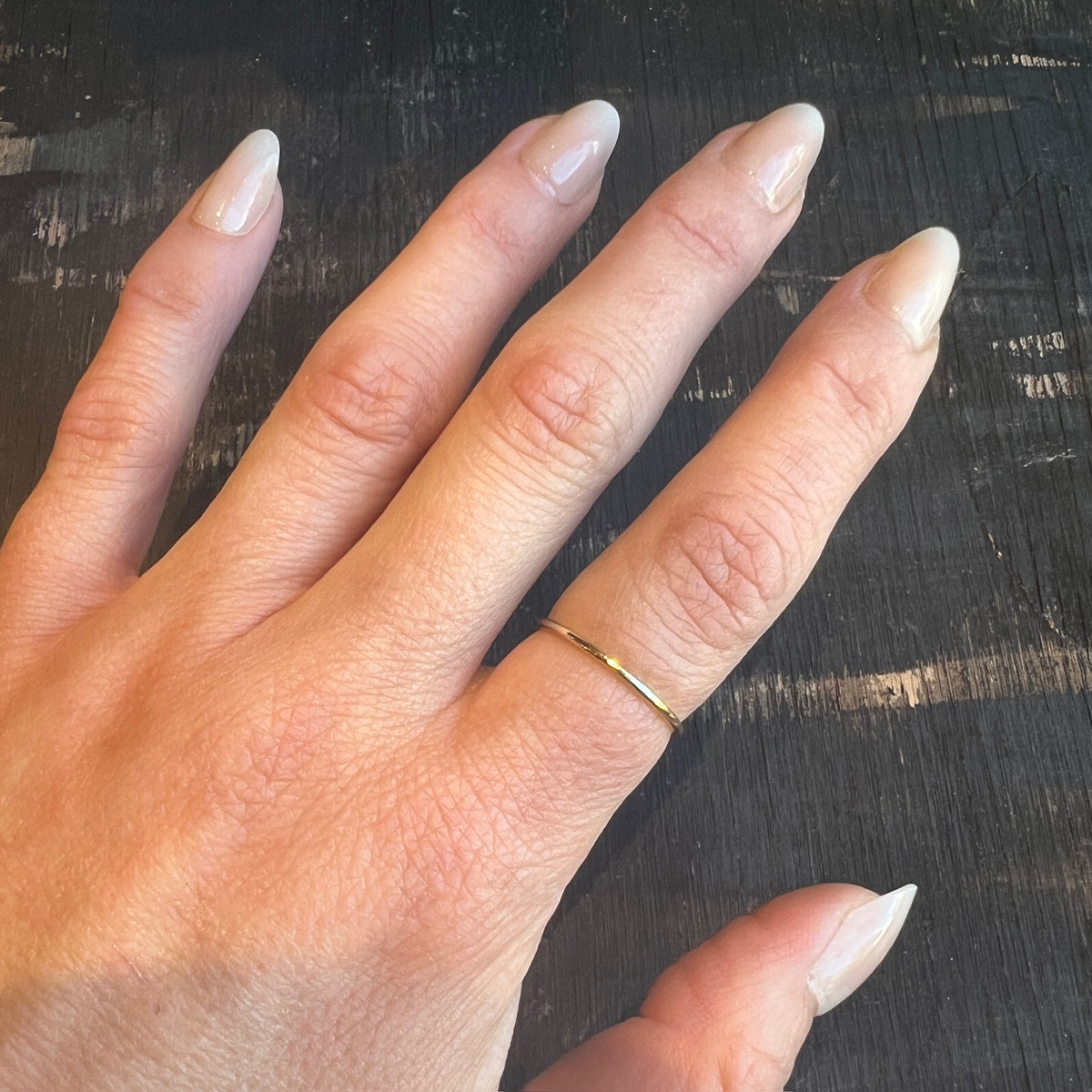 Super Slim Vintage 1mm Gold Band Size 7
