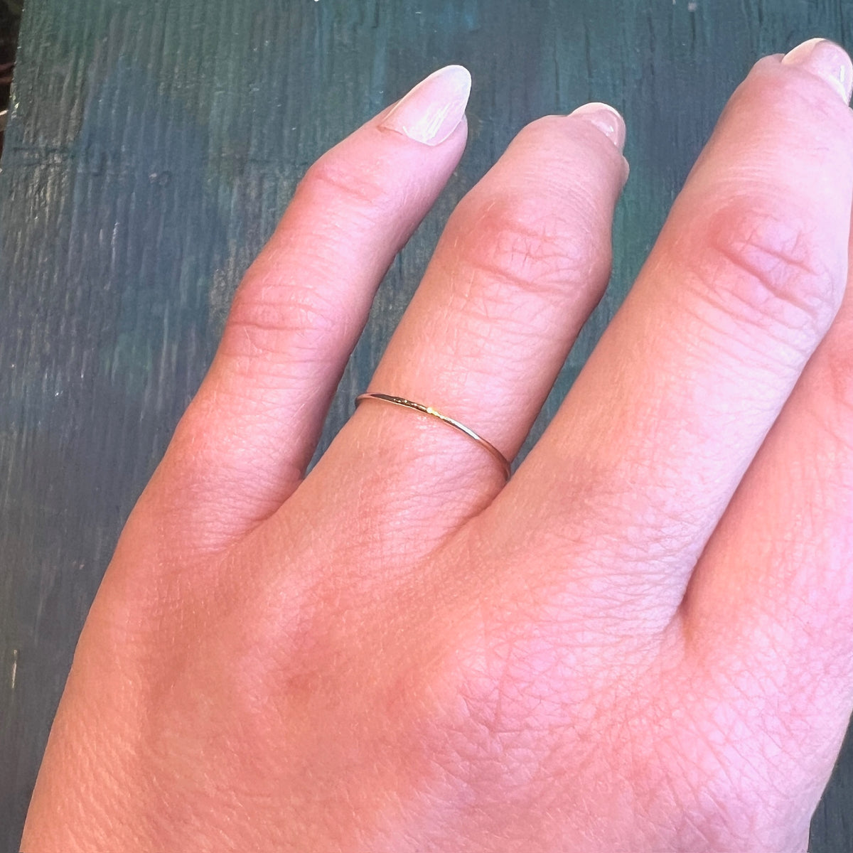 Wee Slip of a 14k Gold Band