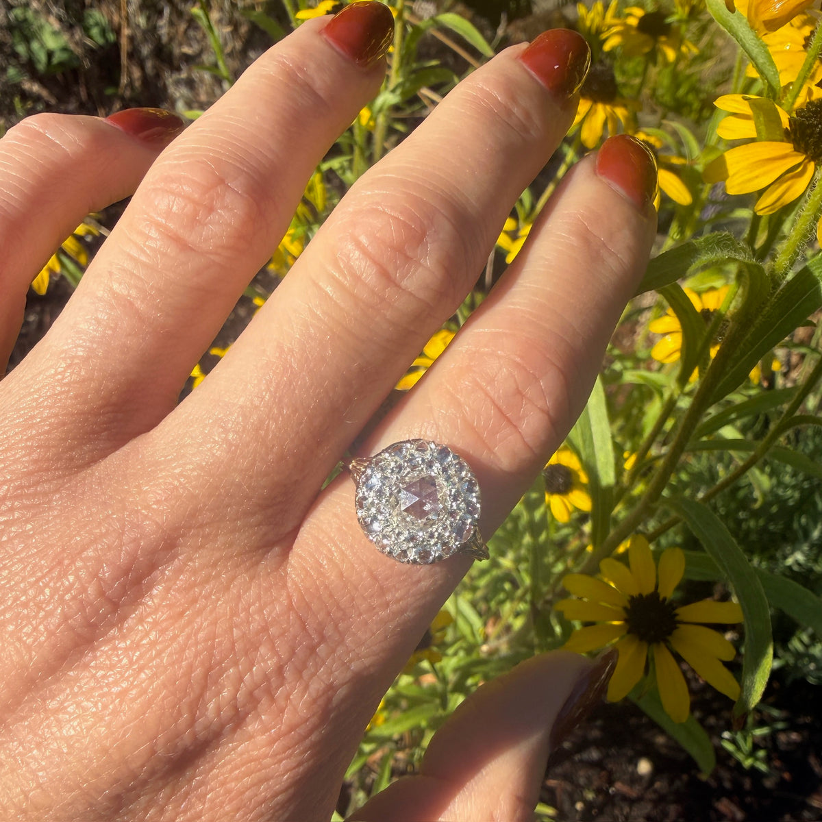Extraordinary Antique Rose Cut Diamond Ring