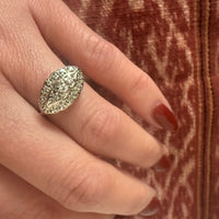 Vintage Diamond Cluster Two-Tone Gold Ring