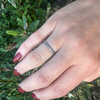 Engraved Sterling Silver Art Deco Flower Band