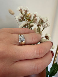 Cupid & Hearts Two-Tone Gold & Diamond Bridal Set