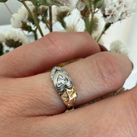 Cupid & Hearts Two-Tone Gold & Diamond Bridal Set