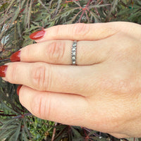 Pretty Crystal & Silver Art Deco Band