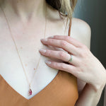 Rosé 1.75ct Tourmaline Pendant on Gold Chain by Ancient Influences