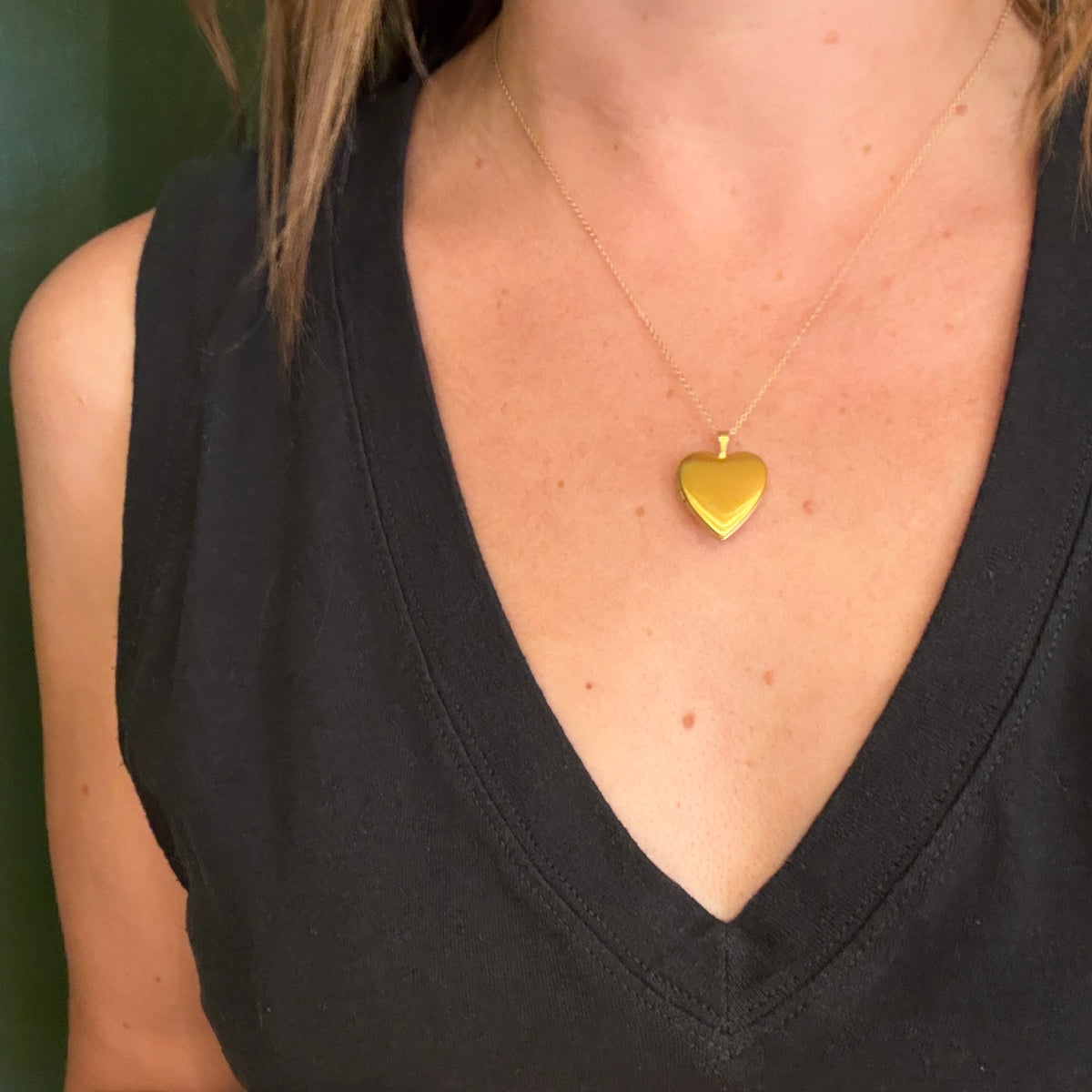 Glowing Heart Locket in Recycled Gold Fill