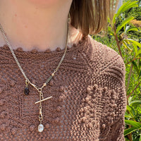Wistful Woman & Tree Cameo in 14k Gold Pendant