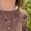 Wistful Woman & Tree Cameo in 14k Gold Pendant