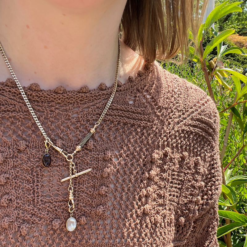 Wistful Woman & Tree Cameo in 14k Gold Pendant