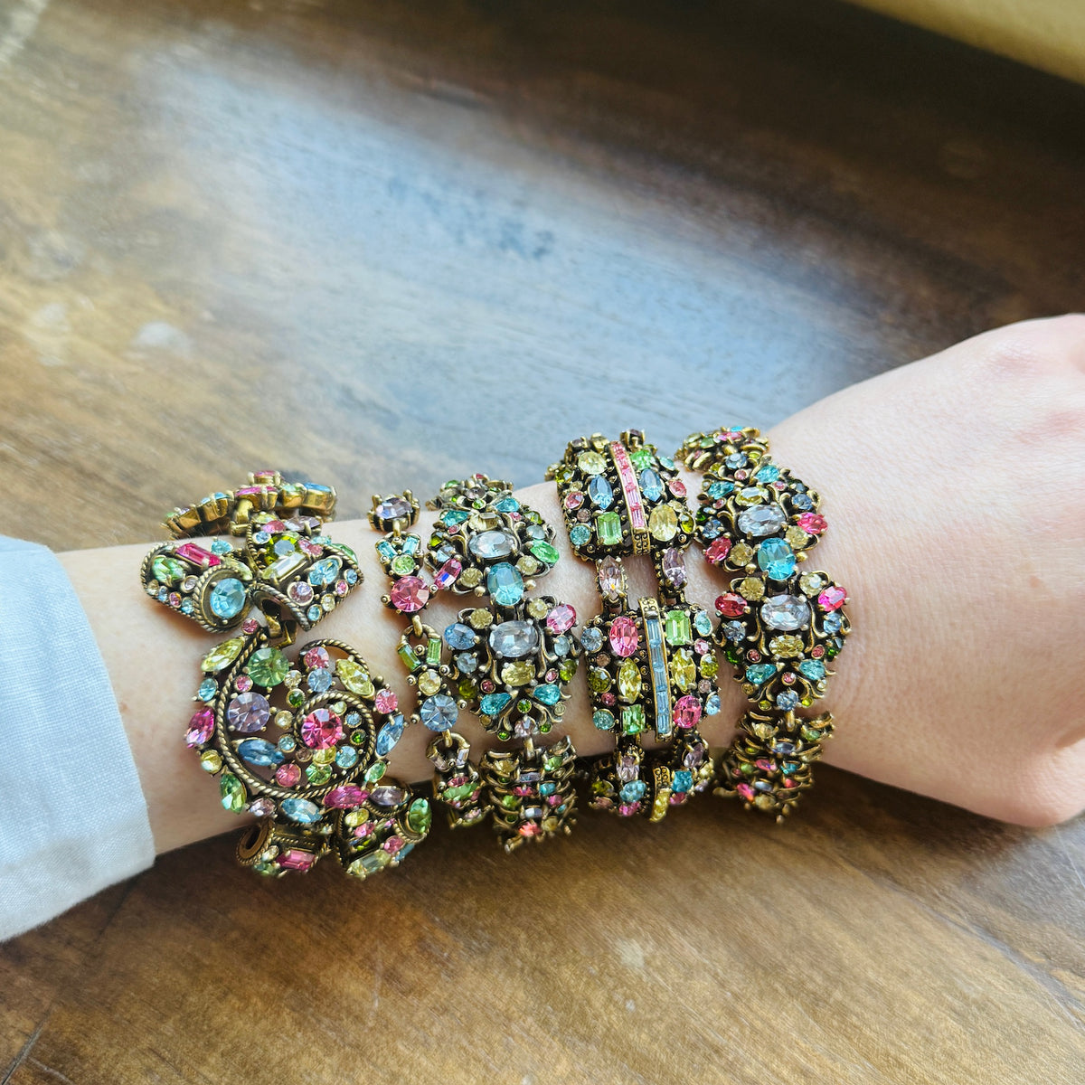 Elaborate Rhinestone Bluster Bracelet from Hollycraft