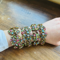 Elaborate Rhinestone Bluster Bracelet from Hollycraft