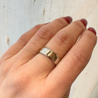 Recycled White Gold Beveled Edge Wedding Band