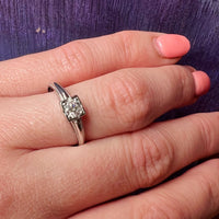 Vintage Platinum Diamond Solitaire