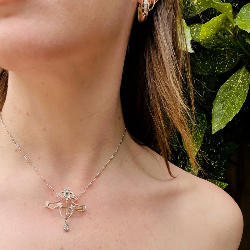 Enchanting Belle Epoque Convertible Diamond Lavaliere