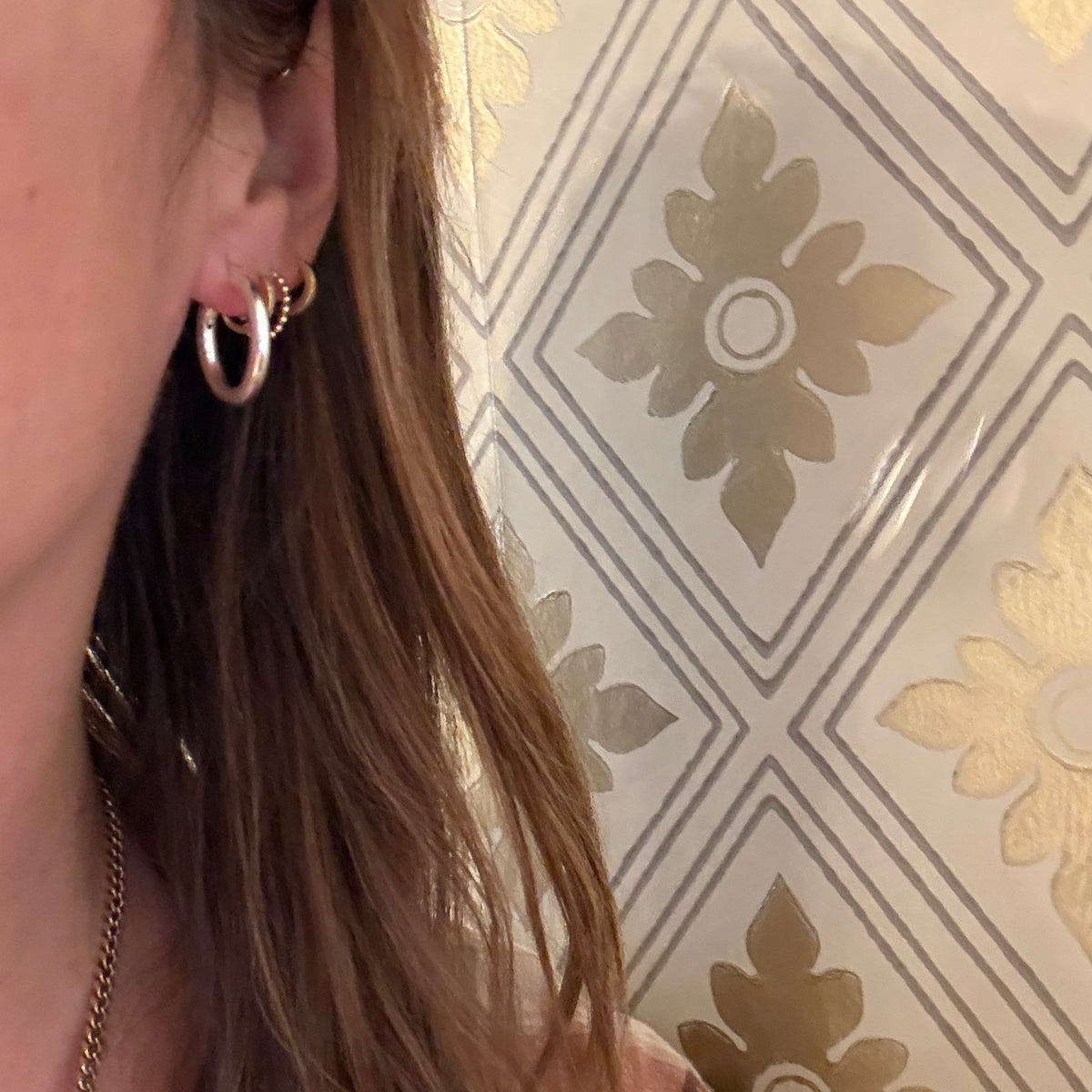 Recycled Sterling Silver 20mm Tube Hoops