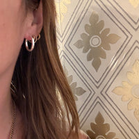 Recycled Sterling Silver 20mm Tube Hoops