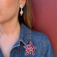 Sassy Sparkling Rhinestone Chandelier Earrings by Weiss