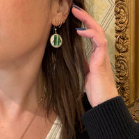 Flirty Bamboo Enamel & Gold Fill Drop Earrings
