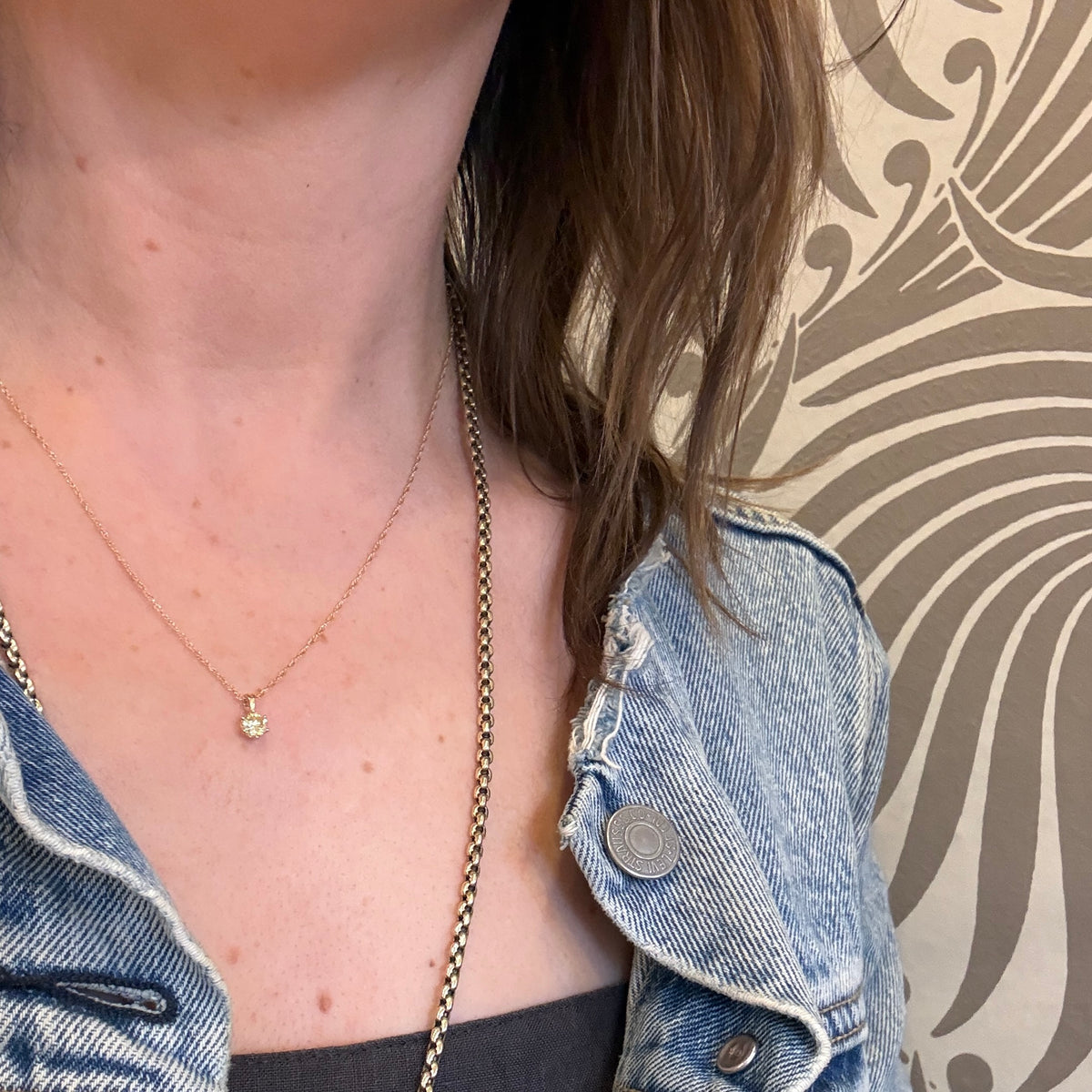 Pretty Yellow 1/2ct Diamond Solitaire Pendant