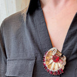 Retro Silver Gilt Sea Shell Fur Clip by Boucher