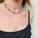 Boucher Rhinestone Choker in Spring Flower Hues