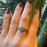 Lacy Filigree Old European Diamond Ring